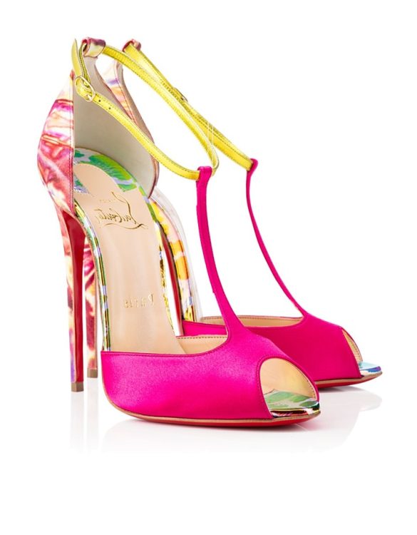 fusya rengi yuksek topuklu sandalet