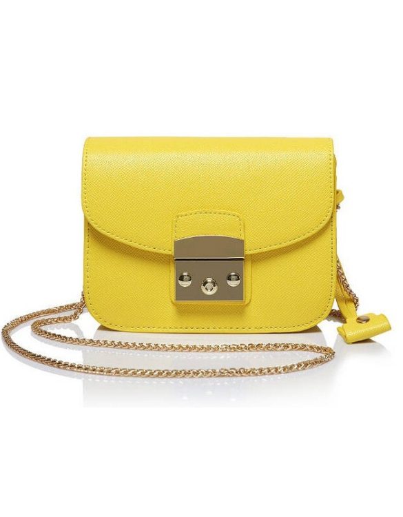 sari zincirli kucuk kol cantasi