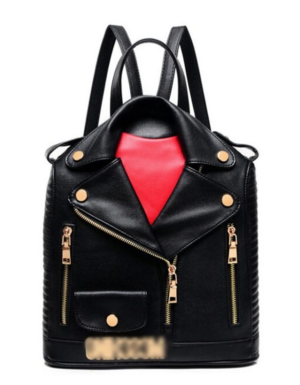 siyah ceket gorunumlu sirt cantasi